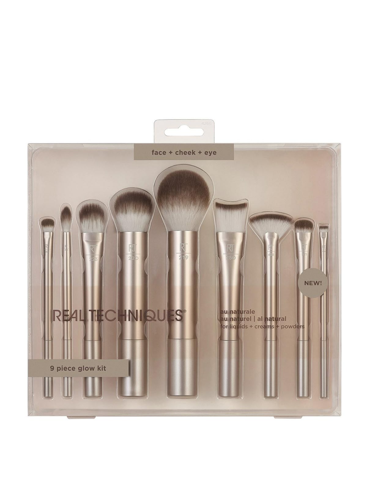 Real Techniques 9 Piece Glow Kit – Face + Cheek + Eye